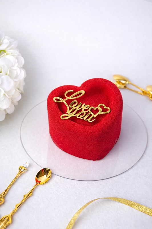 "Love you" cake (heart)
